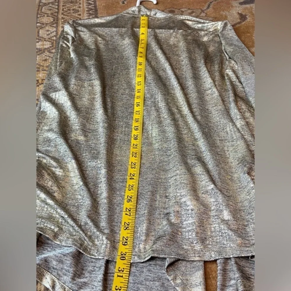Calvin Klein Woman’s‎ Open Front Gold Metallic knit jacket , Size 1X